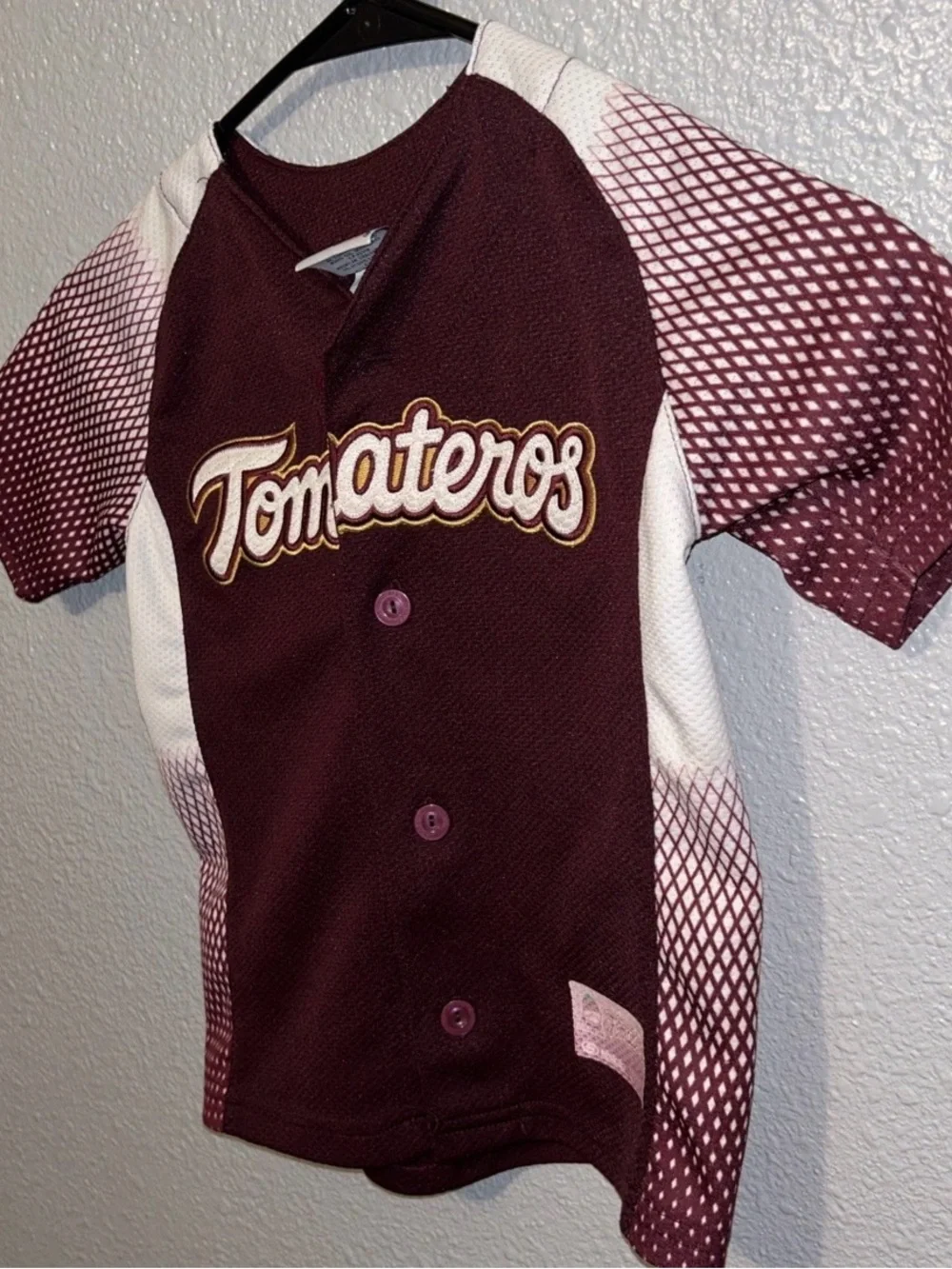 Tomateros de Culiacan kids 4T Maroon Baseball Jersey